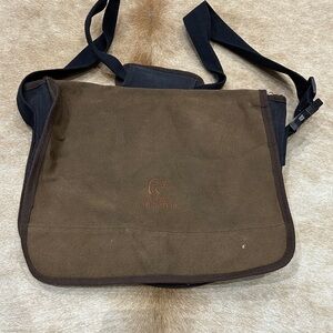 Classic Brown Canvas Messenger Bag
